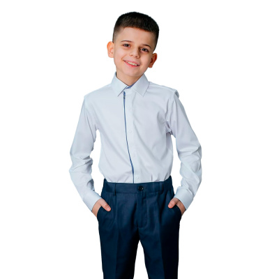 Рубашка школьная для мальчика Deloras С71737 белая 1